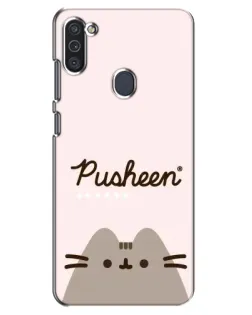 Чехол для Samsung Galaxy M11 с картинкой «Pusheen логотип»