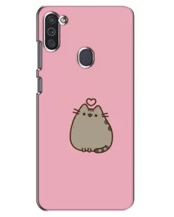 Чехол для Samsung Galaxy M11 с картинкой «Pusheen сердце»
