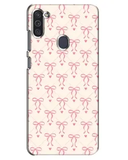 Чехол для Samsung Galaxy M11 с картинкой «Розовые бантики Coquette»