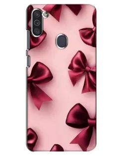 Чехол для Samsung Galaxy M11 с картинкой «Бордовый атлас»