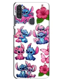Чохол для Samsung Galaxy M11 з картинкою «Стікери Stitch та Angel»