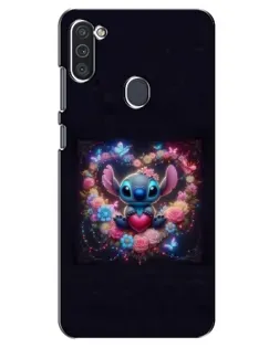 Чохол для Samsung Galaxy M11 з картинкою «Stitch у квітах»