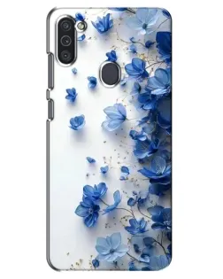 Чехол для Samsung Galaxy M11 с картинкой «Голубой цветочный каскад» Чехол для Samsung Galaxy M11 с картинкой «Голубой цветочный каскад»