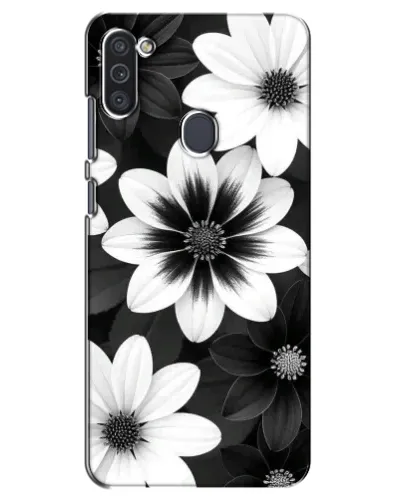 Чехол для Samsung Galaxy M11 с картинкой «Монохромные астры»
