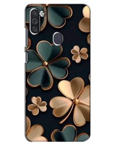 Чехол для Samsung Galaxy M11 с картинкой «Клевер в золоте»