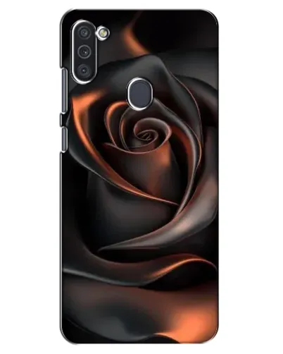Чехол для Samsung Galaxy M11 с картинкой «Шелковая черная роза»