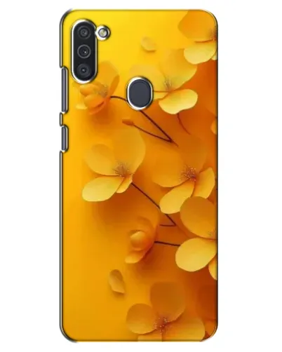 Чехол для Samsung Galaxy M11 с картинкой «Золотые лепестки»