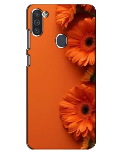Чехол для Samsung Galaxy M11 с картинкой «Оранжевые герберы»