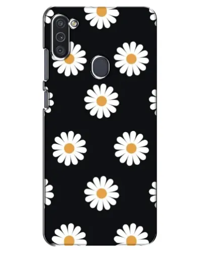 Чехол для Samsung Galaxy M11 с картинкой «Ромашки на черном» Чехол для Samsung Galaxy M11 с картинкой «Ромашки на черном»