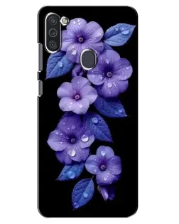 Чехол для Samsung Galaxy M11 с картинкой «Фиолетовые цветы с росою» Чехол для Samsung Galaxy M11 с картинкой «Фиолетовые цветы с росою»