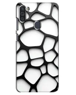 Чехол для Samsung Galaxy M11 с картинкой «Белая объемная сетка» Чехол для Samsung Galaxy M11 с картинкой «Белая объемная сетка»