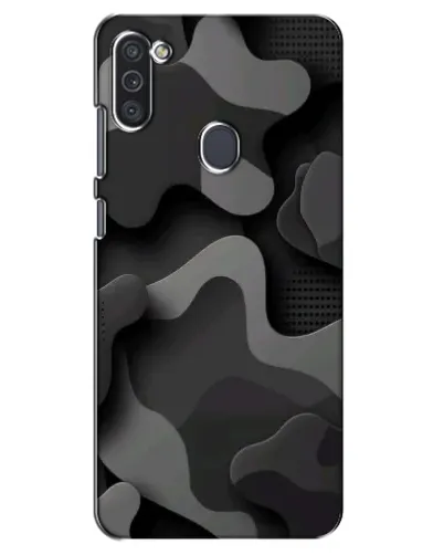 Чехол для Samsung Galaxy M11 с картинкой «Темный абстрактный камуфляж»