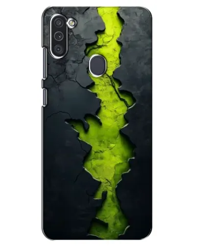 Чехол для Samsung Galaxy M11 с картинкой «Салатовый разлом скалы»