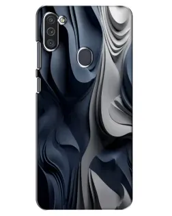 Чехол для Samsung Galaxy M11 с картинкой «Объемные синие складки» Чехол для Samsung Galaxy M11 с картинкой «Объемные синие складки»