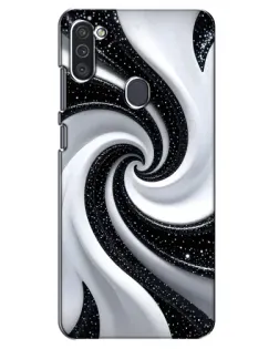 Чехол для Samsung Galaxy M11 с картинкой «Черно-белая спираль» Чехол для Samsung Galaxy M11 с картинкой «Черно-белая спираль»