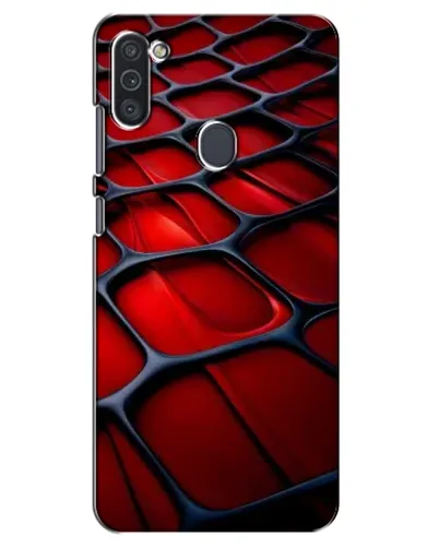 Чехол для Samsung Galaxy M11 с картинкой «Красная глянцевая сетка»