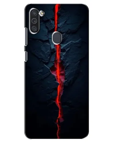Чехол для Samsung Galaxy M11 с картинкой «Kрасная лавовая трещина»