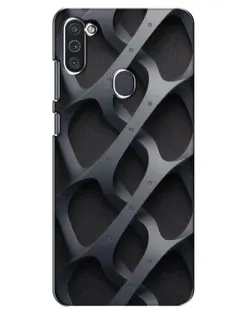 Чехол для Samsung Galaxy M11 с картинкой «Объемное серое плетение»
