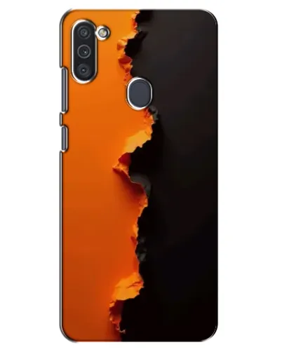 Чехол для Samsung Galaxy M11 с картинкой «Оранжевый разлом»