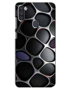 Чехол для Samsung Galaxy M11 с картинкой «Объемная темная решетка»