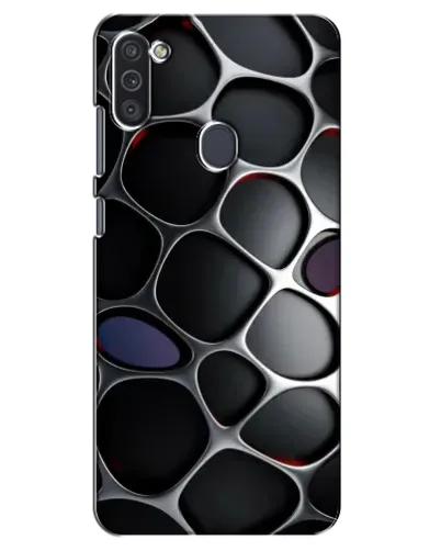 Чехол для Samsung Galaxy M11 с картинкой «Объемная темная решетка»