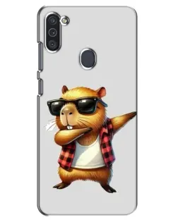 Чехол для Samsung Galaxy M11 с картинкой «Капибара рэпер даб» Чехол для Samsung Galaxy M11 с картинкой «Капибара рэпер даб»
