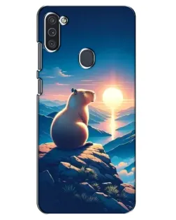 Чехол для Samsung Galaxy M11 с картинкой «Закат солнца с капибарой» Чехол для Samsung Galaxy M11 с картинкой «Закат солнца с капибарой»