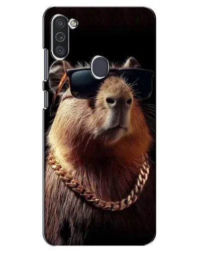 Чехол для Samsung Galaxy M11 с картинкой «Капибара золотая цепь» Чехол для Samsung Galaxy M11 с картинкой «Капибара золотая цепь»