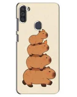 Чехол для Samsung Galaxy M11 с картинкой «Башня из капибар» Чехол для Samsung Galaxy M11 с картинкой «Башня из капибар»