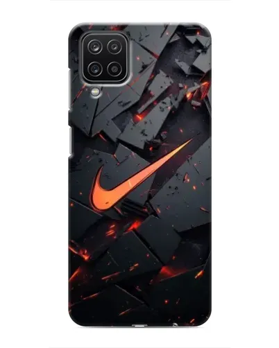 Чехол для Samsung Galaxy M12 с картинкой «Nike — эффект разломов»