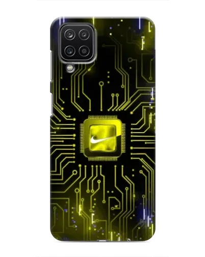 Чехол для Samsung Galaxy M12 с картинкой «Nike — золотая искра»
