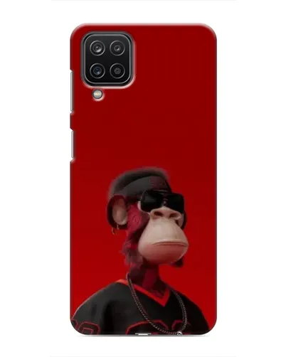 Чехол для Samsung Galaxy M12 с картинкой «Bored Ape в красном»