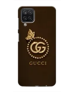 Чехол для Samsung Galaxy M12 с картинкой «Gucci — золотая бабочка»