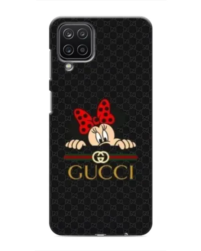 Чехол для Samsung Galaxy M12 с картинкой «Минни Маус Gucci — черный»