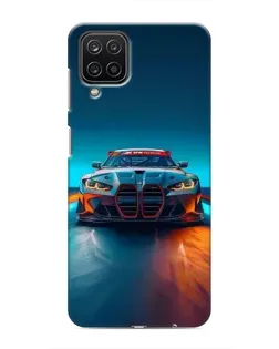 Чехол для Samsung Galaxy M12 с картинкой «BMW — огни неона»