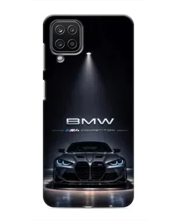 Чехол для Samsung Galaxy M12 с картинкой «BMW сквозь ночной город»