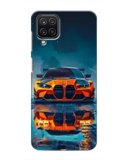 Чехол для Samsung Galaxy M12 с картинкой «BMW — золотая эмблема»