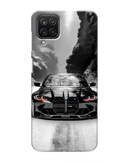 Чехол для Samsung Galaxy M12 с картинкой «BMW — акварельный дрифт»