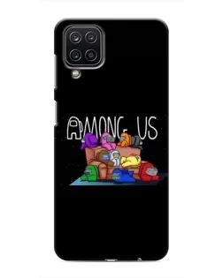 Чехол для Samsung Galaxy M12 с картинкой «Логотип Among Us»