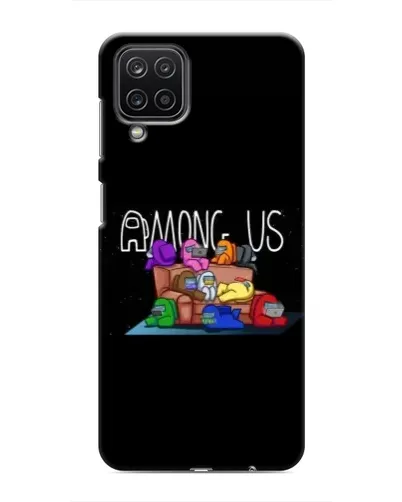 Чехол для Samsung Galaxy M12 с картинкой «Логотип Among Us»