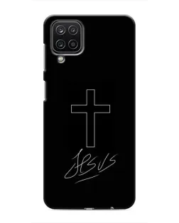 Чохол для Samsung Galaxy M12 з картинкою «Графічний хрест Jesus»
