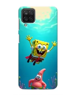 Чохол для Samsung Galaxy M12 з картинкою «Спанч Боб під водою»