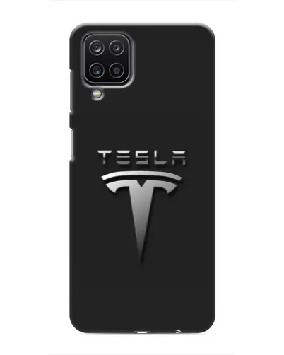 Чехол для Samsung Galaxy M12 с картинкой «Стальной логотип Tesla» Чехол для Samsung Galaxy M12 с картинкой «Стальной логотип Tesla»