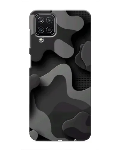 Чехол для Samsung Galaxy M12 с картинкой «Темный абстрактный камуфляж»