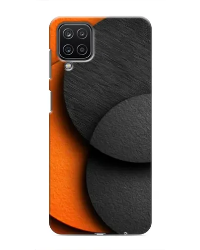 Чехол для Samsung Galaxy M12 с картинкой «Геометрия оранжевых кругов»