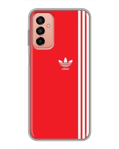 Чехол для Samsung Galaxy M13 с картинкой «Красный минимализм Adidas»