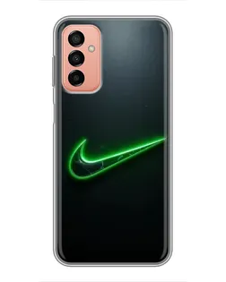Чехол для Samsung Galaxy M13 с картинкой «Неоновый контур Nike»