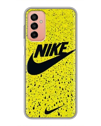 Чехол для Samsung Galaxy M13 с картинкой «Желтый текстурный Nike»