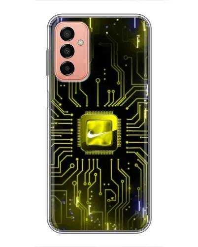 Чехол для Samsung Galaxy M13 с картинкой «Nike — золотая искра»