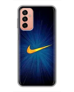 Чохол для Samsung Galaxy M13 з картинкою «Синій пульс Nike» Чохол для Samsung Galaxy M13 з картинкою «Синій пульс Nike»